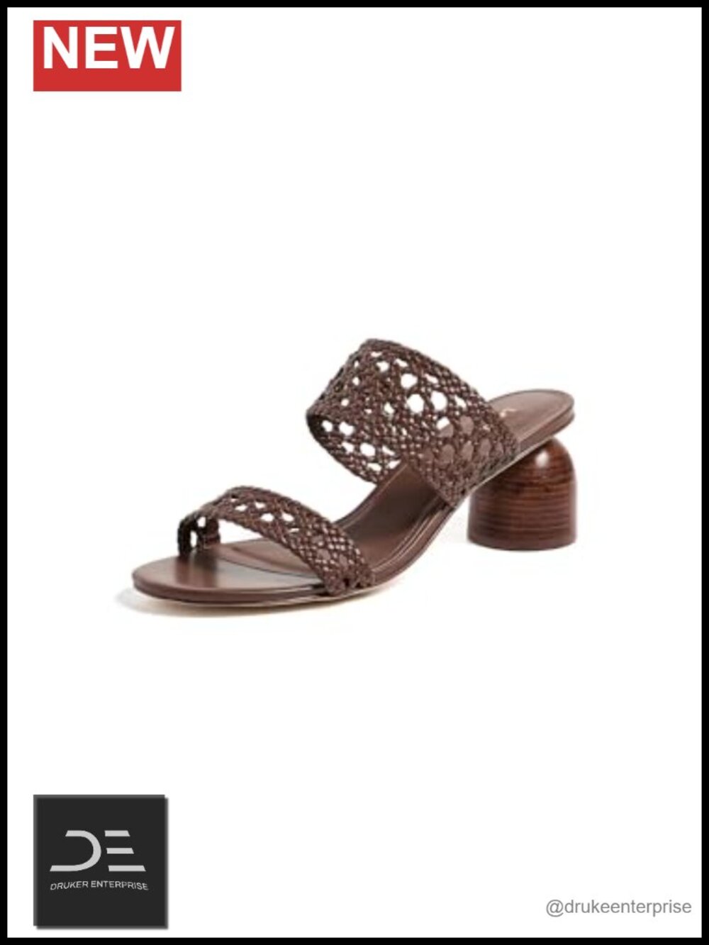 Macrame Sandals Slip On Leather Sole Ankle Strap Heels